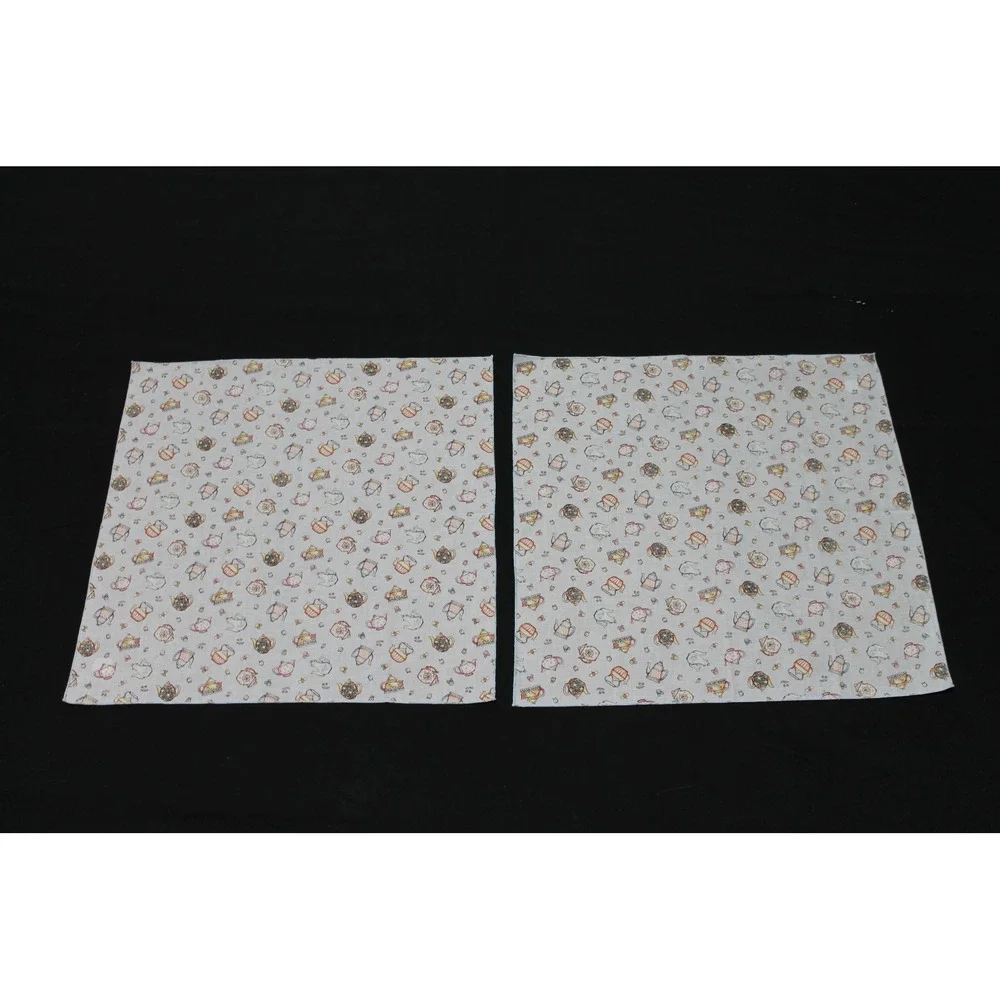Set of 4 NWT Tea Pot Print Cloth Napkins Teacups Kettles 16x18
